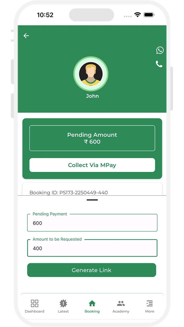 M-Pay Guaranteed Bookings Pre-Payment Collection